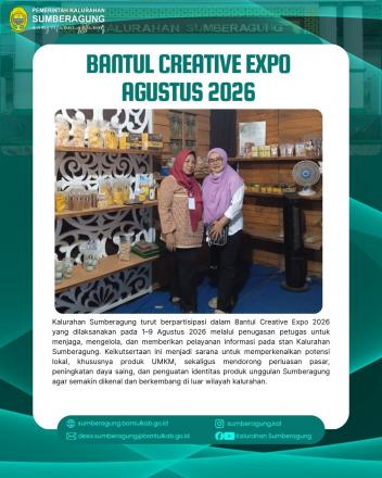 PARTISIPASI KALURAHAN SUMBERAGUNG DALAM BANTUL CREATIVE EXPO 2026