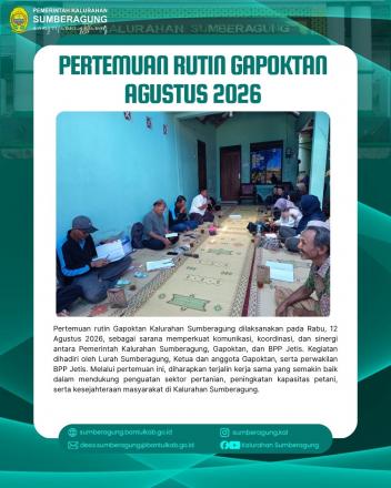 PERTEMUAN RUTIN GAPOKTAN AGUSTUS 2026