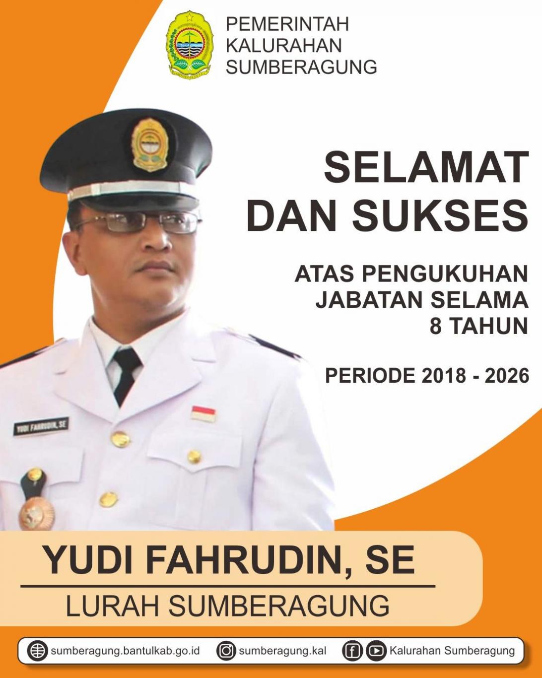 Selamat Dan Sukses Atas Pengukuhan Jabatan Tahun Lurah Sumberagung